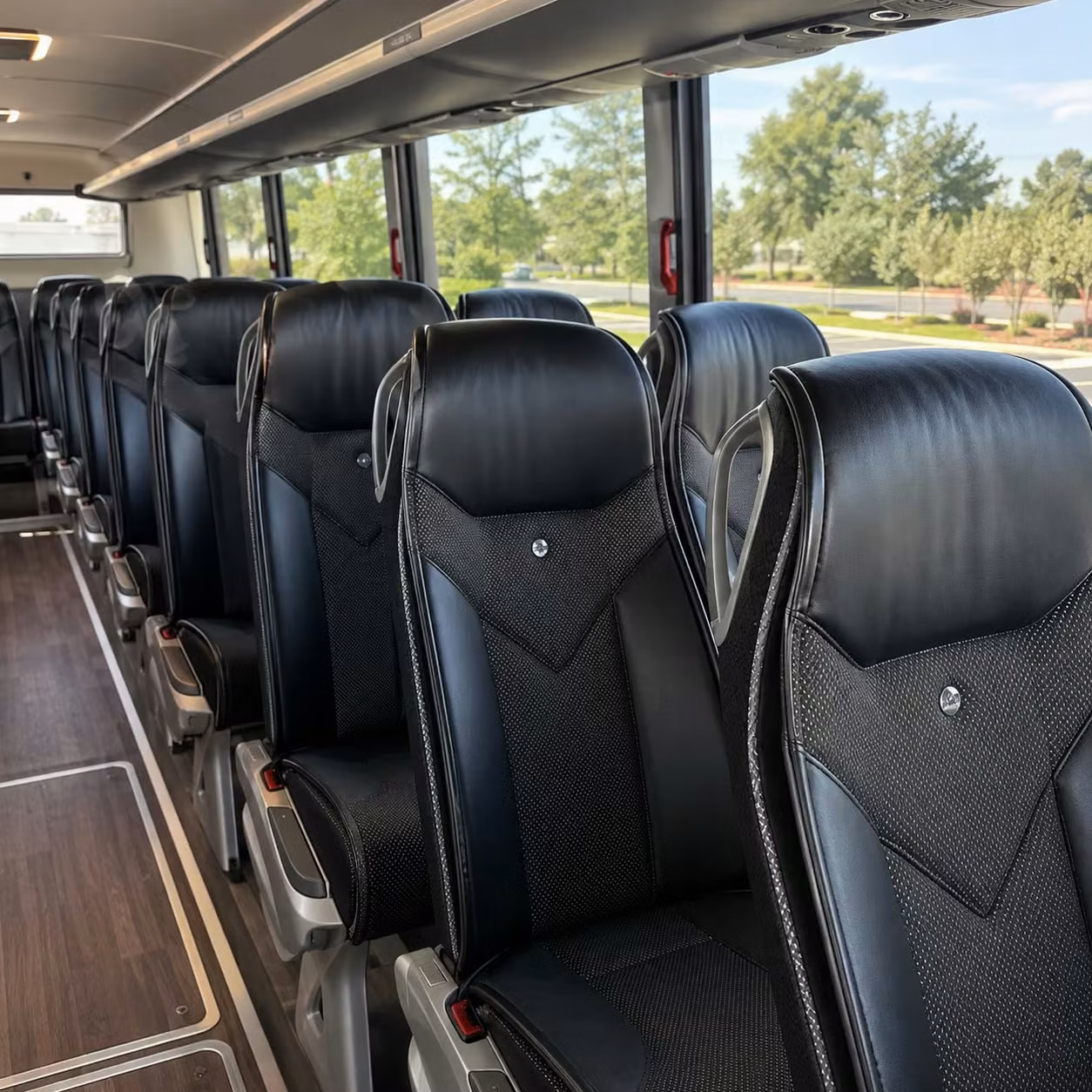 56 passenger charter bus interior